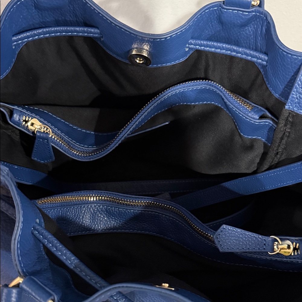 LAGGO Blue Leather Shoulder Bag - Picture 2 of 8